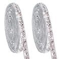 thumbnail image 1 of 6 Yards Self Adhesive Rhinestone Ribbons,Bexikou 2 Rolls Diamond Ribbon Crystal Ribbon Roll,Rhinestone Ribbon Crystal Car Sticker for DIY Art Crafts Car Phone Decoration (Silver), 1 of 7