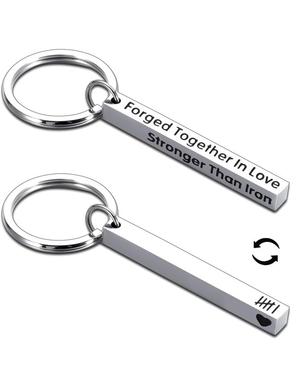 6 Year Anniversary Keychain, Iron Gifts for 6th Anniversary, Iron Anniversary Gifs for Him Her, Wedding Registry Ideas, Birthday Stocking Stuffers for Adults, 6th Year Wedding Presents