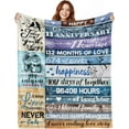thumbnail image 1 of 6 Year Anniversary Traditional Gifts for Her Him, 6th for Her, 6 Year Iron Anniversary Wedding Gift, Happy Anniversary Blanket Decorations Present for Women Men Couple, 1 of 6