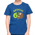 thumbnail image 1 of 6 Year Old Birthday Boy Shirt Sloth 6th Birthday Outfit Boys Birthday Shirt Boy Happy Birthday Shirt, 1 of 8