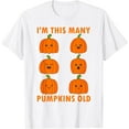6 Year Old Boy Pumpkin Halloween 6th Birthday Kids TShirt