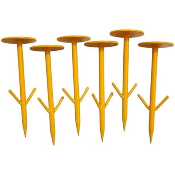 6 Yellow Arrow Survey Markers | Survey Stakes | Property Line Markers | Land Marker in Yellow | Ground Markers Stakes$$Garden & Patio