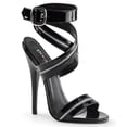 thumbnail image 1 of 6" Zipper-Inlaid Wrap-Around Sandal - Blk Pat, 16, 1 of 1