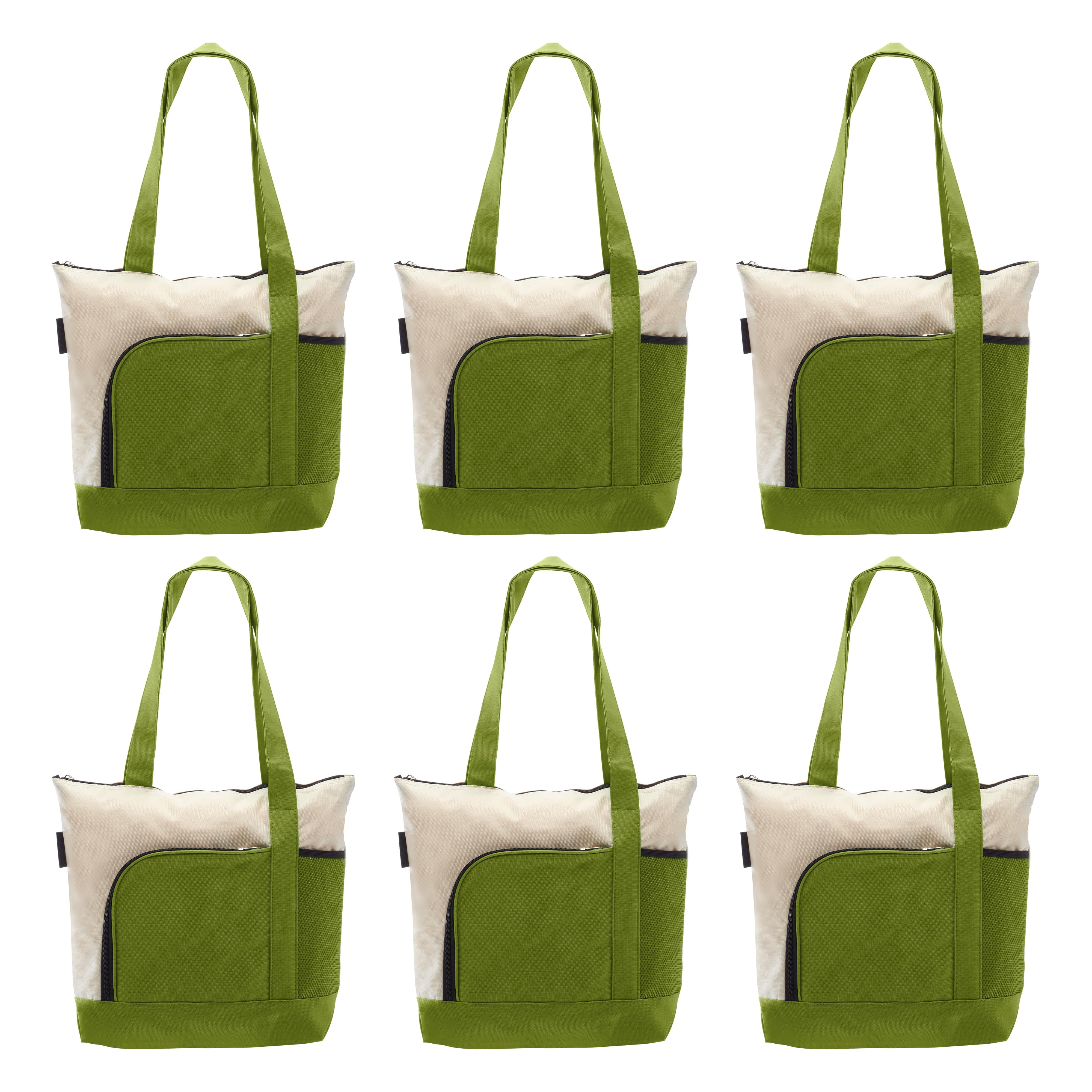 絶対的な信頼 6-Zipper-Polyester-Tote-Bags- Bags&Wallets