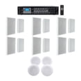 thumbnail image 1 of 6-Zone Amplifier+12 White Wall+4 JBL 8" Ceiling Speakers For Restaurant/Bar/Cafe, 1 of 14