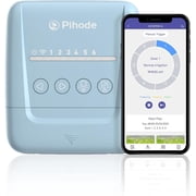 6 Zone Smart Sprinkler Controller with Local Weather Intelligence and Atmosphere Lights, Automated Watering and App Control WiFi Irrigation System, Save Water Through Rain Skip