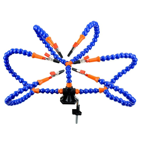 6 arms Soldering Iron Stand Helping Holder Third Hand Flexible Arm Magnifier Welding TAPDRA Spare Part