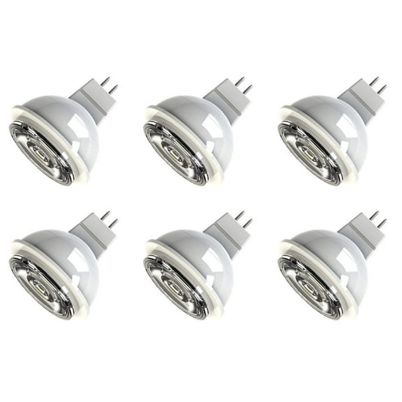 (6 bulbs) GE 21359 LED MR16 spot light bulb, 7 watt, 350 lumen, soft white 3000K, 900 series, GU5.3 base, non-diimmable light bulb