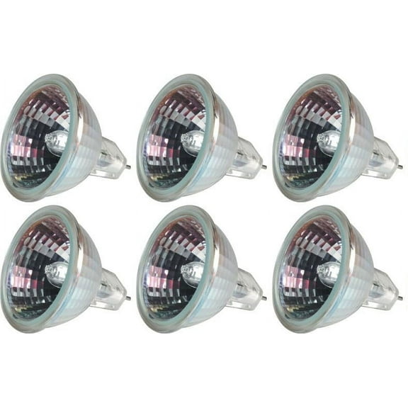 (6 bulbs) GE 25480 MR16 Halogen Flood Lamp, 20 watt, quartz Halogen Indoor, 2 pin GX5.3 base, 2900K, Q20MR16/FL Light Bulb
