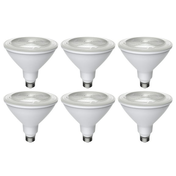 (6 bulbs) GE LED PAR38, low glare, 12 watt, 950 lumens, 3000K, Narrow Flood LED Light Bulb