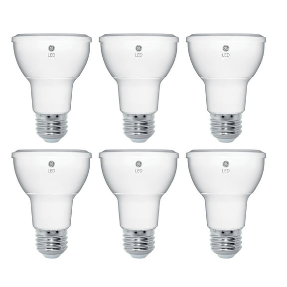 (6 bulbs) GE Lighting 89985 Energy-Smart LED Par20, 50-watt equivalent, 500 Lumen, Dimmable, LED Light Bulb with Medium Base, Soft White