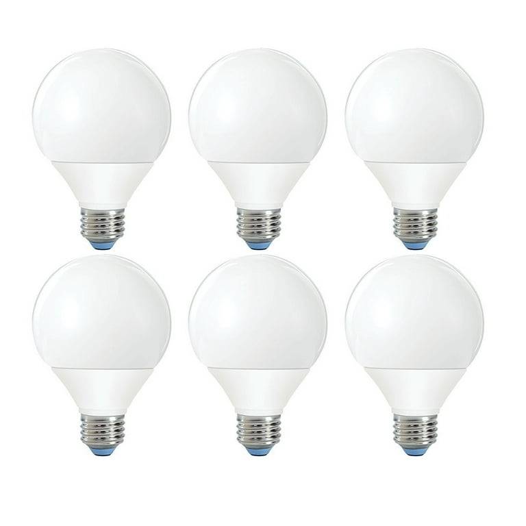 6 bulbs GE Reveal G25 Color Enhancing Decorative CFL Bulb 11 Watt 40 watt equivalent Medium base 450 lumens warm white compact fluorescent