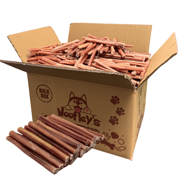Woofleys 6-inch Thin Bully Sticks for Dogs, 50 Count