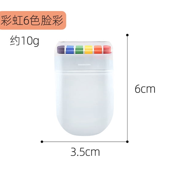 6-color Rainbow Face Color World Cup European Cup Facial Painting Halloween Rainbow Strip Facial Graffiti Crayon