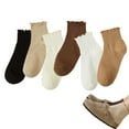 thumbnail image 1 of Livease 6 Pairs Women Ankle Socks, 6 Colors Ruffle Sock for Girl Women, Crew Frilly Sock, Size 5-9, 1 of 9