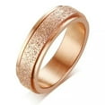 thumbnail image 1 of 6 colors Men Women's Spinner Band 316L Stainless Steel Pearl Sand Ring Size 5-12, 1 of 8