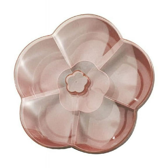6 compartments Flower Shape Snack Storage Box Nut Candy Serving Tray with Lid