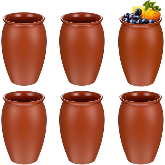 6 count 12 oz Cantaritos De Barro Mexicanos Cantaritos Shooters Taco Tuesday Mexican Clay Cup Cups for Margaritas Mojitos Tazas