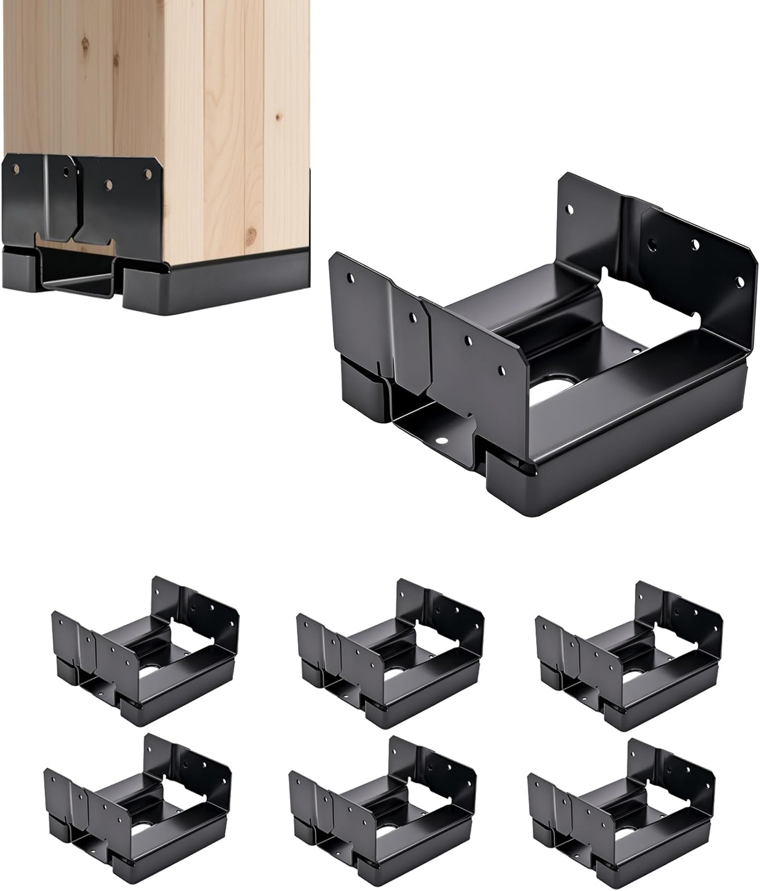 6 count 6x6 Base for Concrete,Brackets for Posts, Coating Rust ...