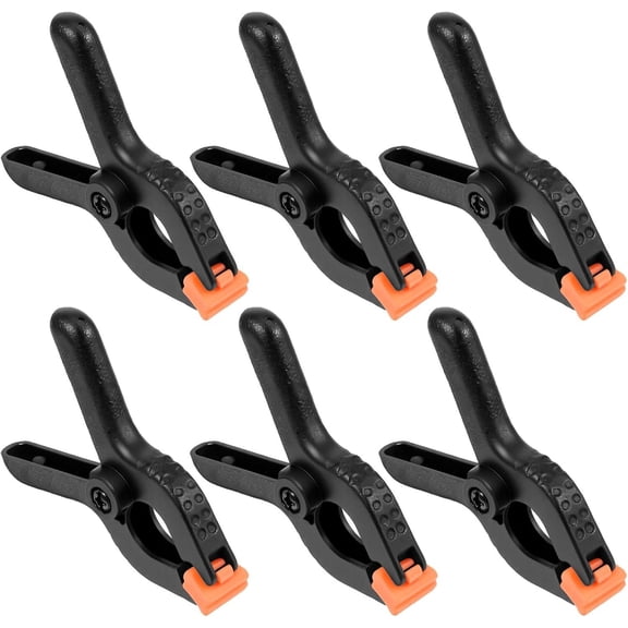 6 count Black Plastic Balloon Arch Clips, 3.5 inch Anti-Slip Spring Clamps for Balloon Arch Backdrop Clamp Heavy Duty Clamps for Backdrop Curtain Photo Prop
