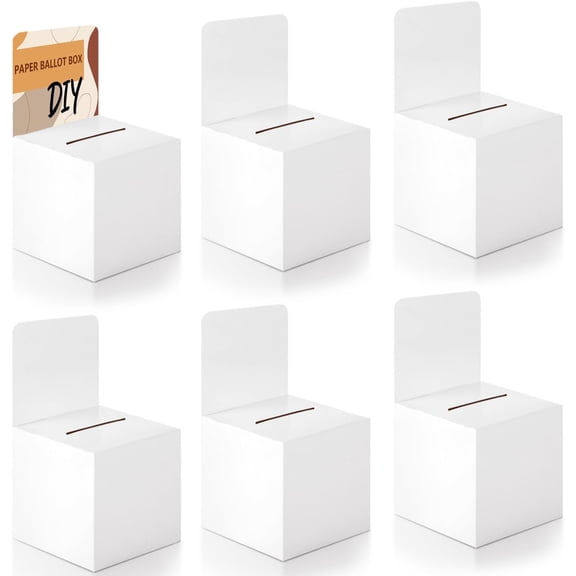 Card With Raffle Cardboard Ballot Boxes for Office Use