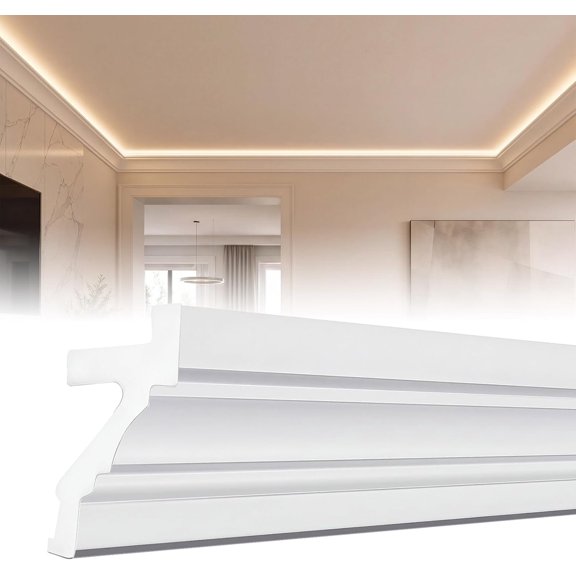 6 count Ceiling LED Crown Molding Trim Decorative with LED Duct Kit