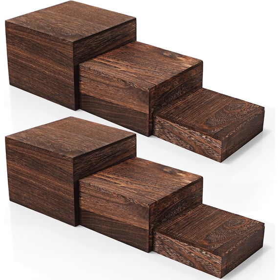 Counting Risers 6 count Display Risers Rustic Cupcake Stand Risers for Buffet Table ...