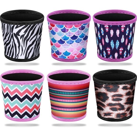 6 count Hot Cup Sleeves  Neoprene Cup Insulator Holders Washable Heat Resistant Insulated Coffee Sleeve for  Hot Cold Beverage