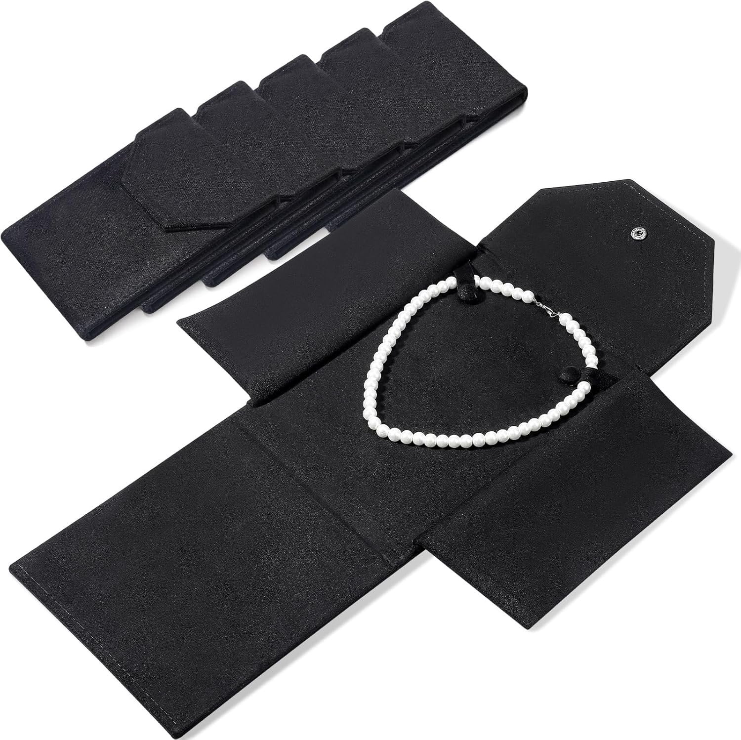 6 count Necklace Display Folder Travel Necklace Organizer Women Pouch ...