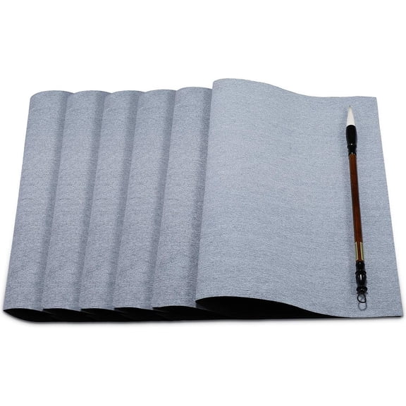 6 count Water Drawing Writing Cloth Water Paper Chinese Calligraphy Mat for Students Magic Chinese Calligraphy Practice for Lunar Year Horse 2026 Chunlian, 17 x 13 Inches