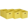 thumbnail image 1 of 6 ct Open Fabric Cube Storage Bins, Golden Yellow, 1 of 5