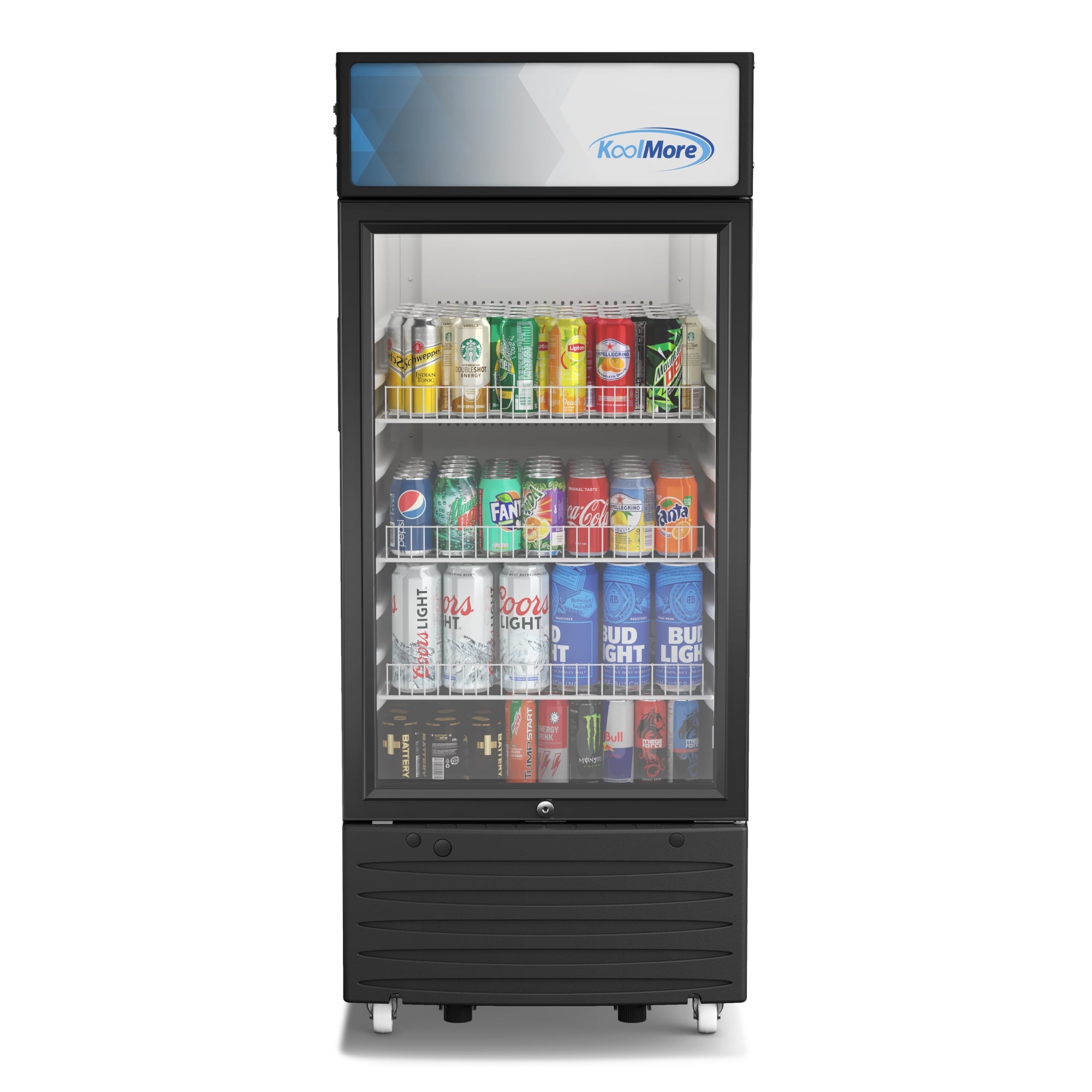 Black 6 Cu. Ft. Glass Door Commercial Display Refrigerator