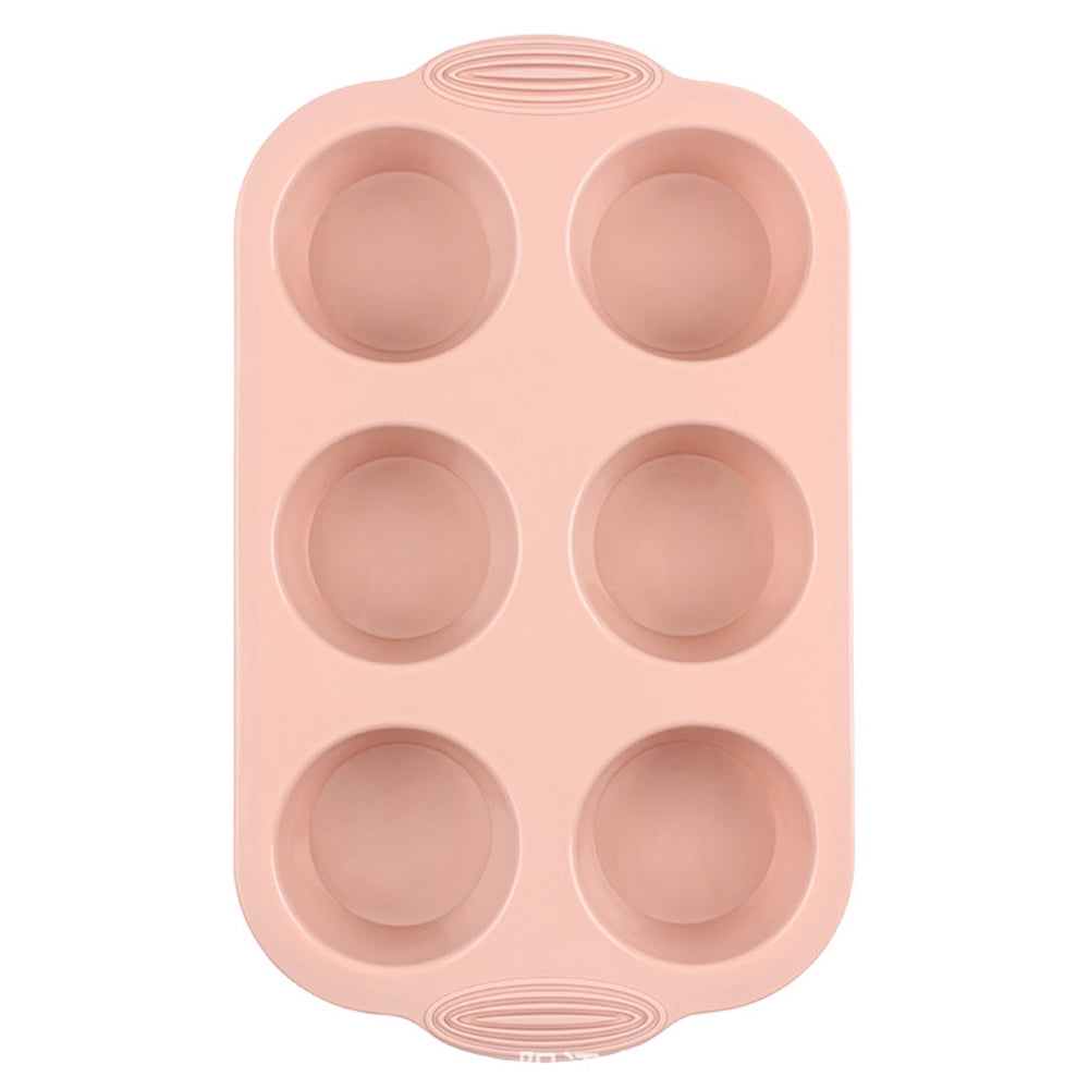 6 cups Regular Silicone Cupcake Pan with BPA-free non-stick silicone ...