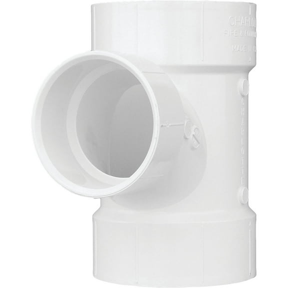 6-pack Charlotte Pipe Reducing Tee PVC DWV - Sanitary Fitting - 6 Pack, Red Residential Use, Standard Application