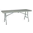 thumbnail image 1 of 6 foot Resin Multi Purpose Center Light Gray Fold Table with Wheels, 1 of 4