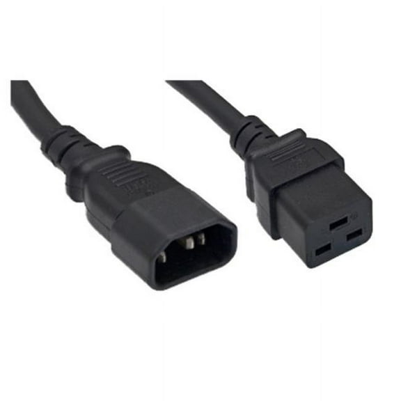 6 ft. 14 AWG & 15A Power Cord, C14 to C19 - Black