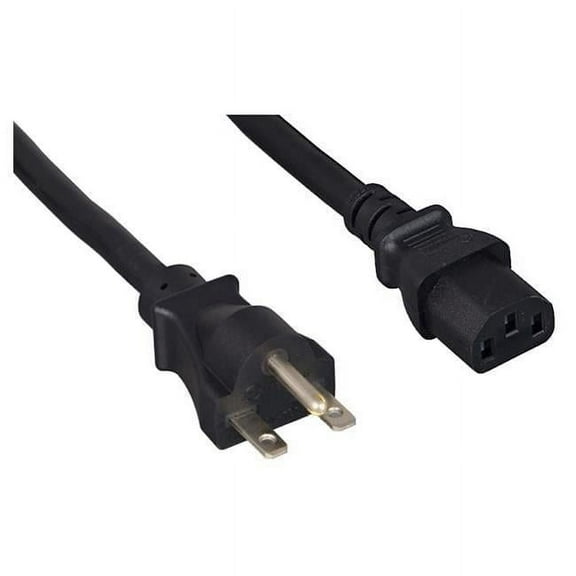 6 ft. 15 amps UL Listed SJT 14 Awg 3 Conductor Nema 6-15P TO IEC-60320-C13 AC Power Cord, Black