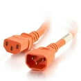thumbnail image 1 of 6 ft. 18AWG Power Cord - IEC320C14 to IEC320C13 - Orange, 1 of 1