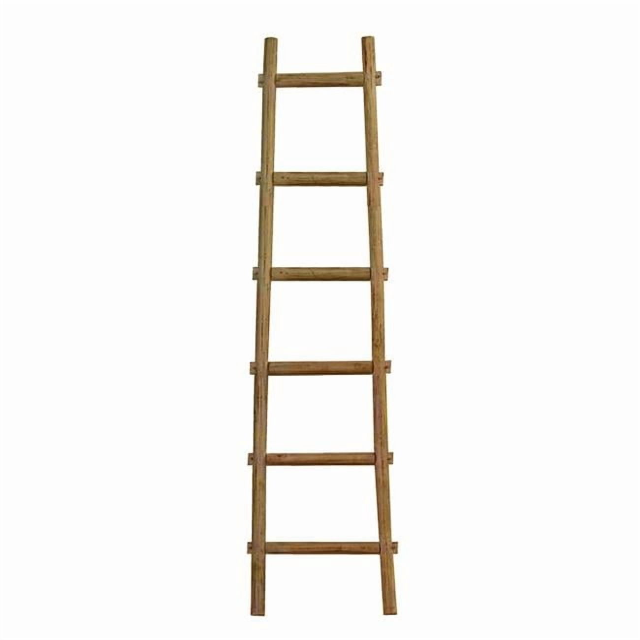 6 ft. 6 Step Blank Rock Decorative Wooden Ladder - Walmart.com