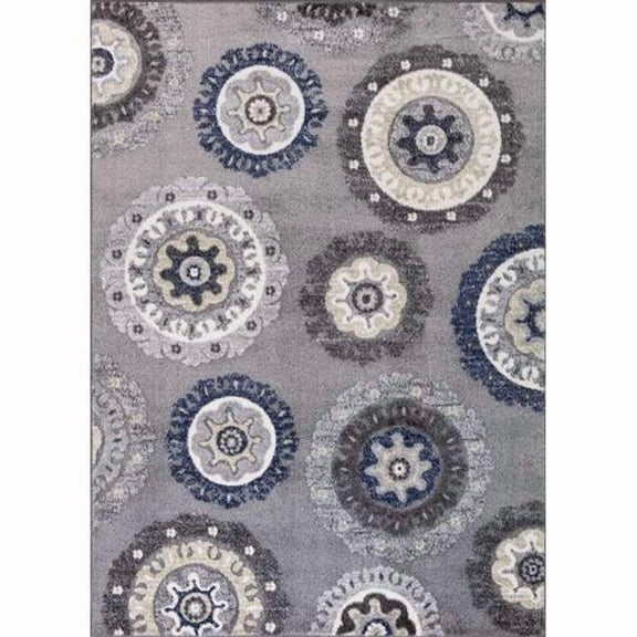 6 ft. 7 in. x 9 ft. 3 in. Oasis Rectangle Area Rug - Gray