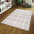 thumbnail image 1 of 6 ft. 7 in. x 9 ft. Oksana Beige & White Plaid Indoor & Outdoor Rectangle Area Rug, 1 of 1