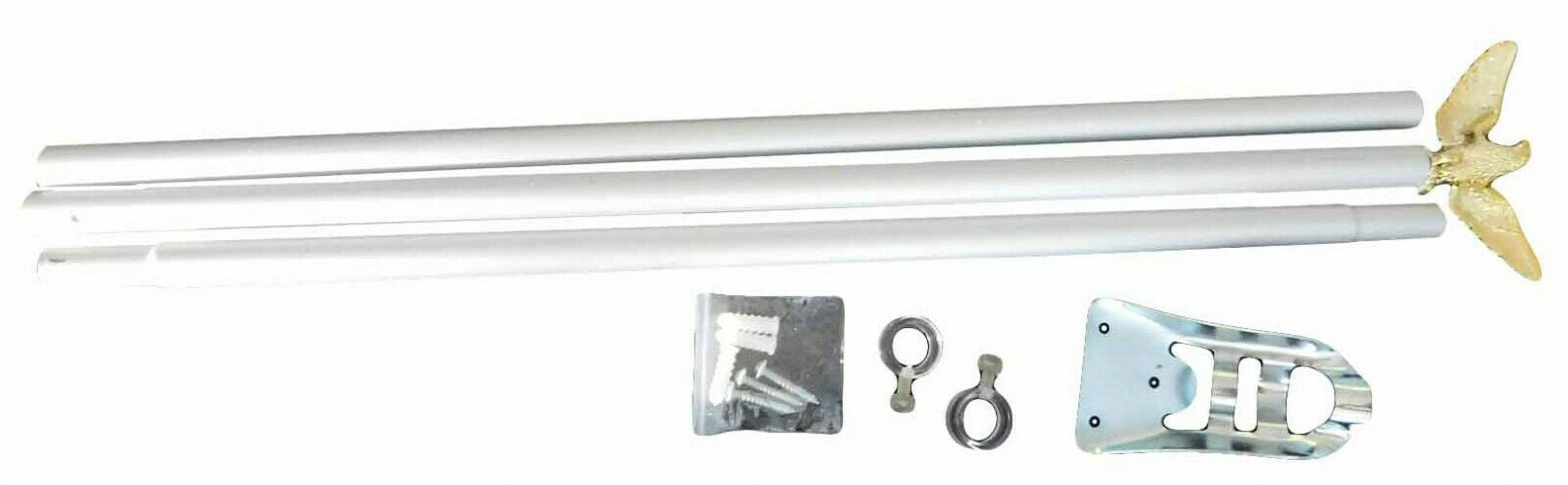 6 ft Aluminum Flag Pole Kit Set With Eagle Topper Bracket Screws Rings (RAM)