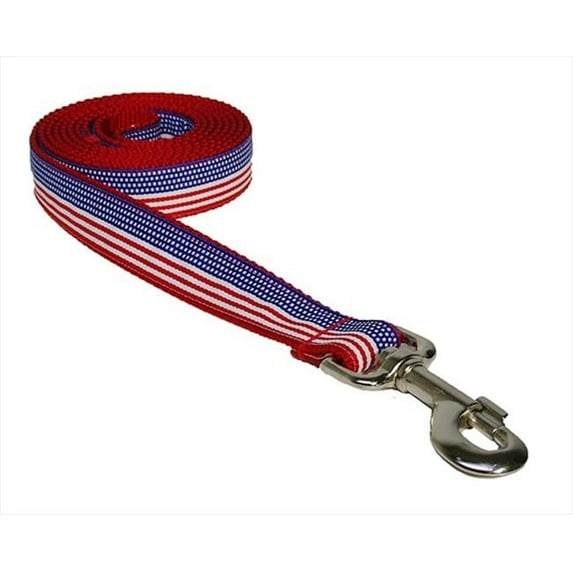 6 ft. American Flag Dog Leash - Medium