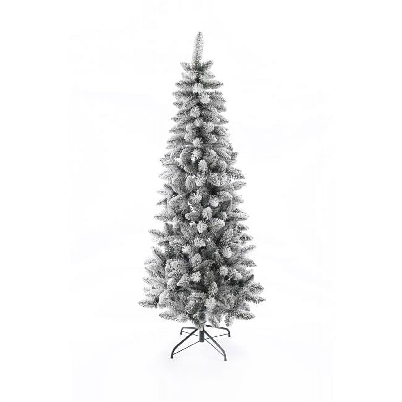 6 ft. Artificial Flocked Slim Fir Christmas Tree