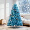thumbnail image 1 of 6 ft Blue Vi-ral Cypress Style Artificial Christmas Tree, Full Xmas Pine Tree with 1000 Branch Tips for Holiday Indoor House Outdoor Texas Decoration, 1 of 8