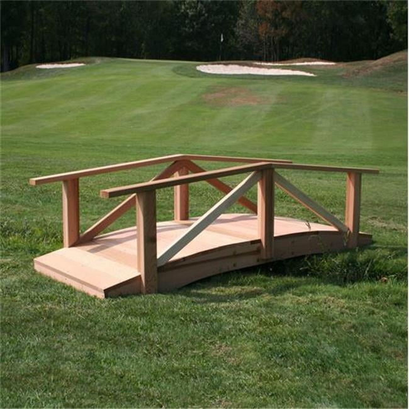 6 ft. Natural Cedar Pearl River Garden Bridge