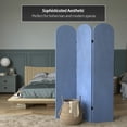thumbnail image 1 of 6 ft. Classic Arch Velvet Room Divider Blue 3 Panel, 1 of 7
