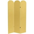 thumbnail image 1 of 6 ft. Classic Arch Velvet Room Divider Yellow 3 Panel, 1 of 7