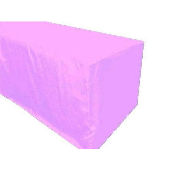 6' ft Fitted Polyester Tablecloth OPEN BACK TableCover Trade show Booth 18 COLOR", (Color: Lavender)