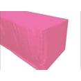 thumbnail image 1 of 6' ft Fitted Polyester Tablecloth OPEN BACK TableCover Trade show Booth 18 COLOR", (Color: Pink), 1 of 3